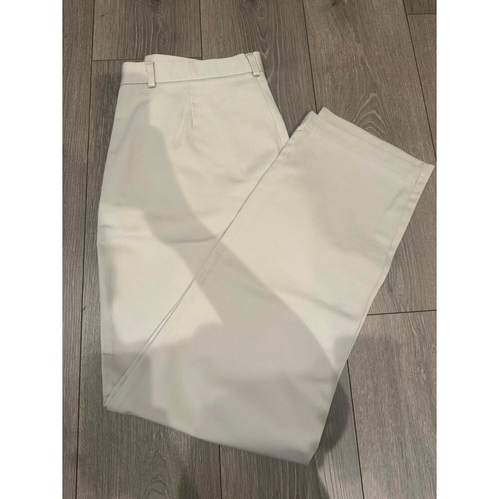 Dockers Women’s White Straight Leg Chino Pants Size 16 Long 100% Cotton